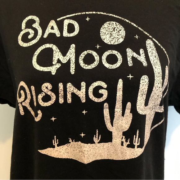 U2B bad moon rising black t-shirt EUC SZ  L - Picture 2 of 4